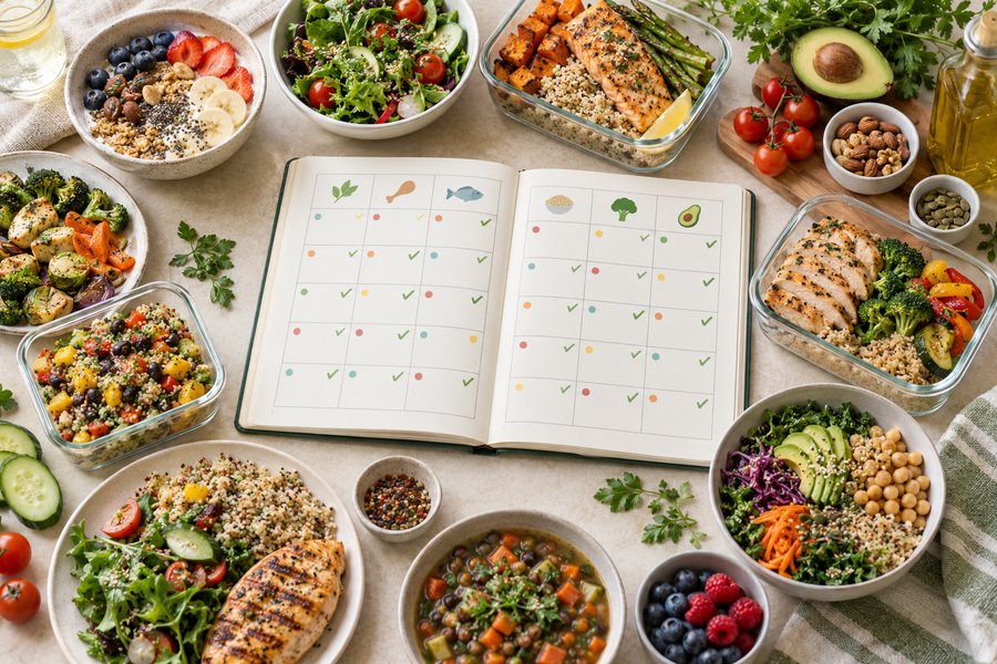 30-day diabetes-friendly meal plan with varied and balanced daily meals