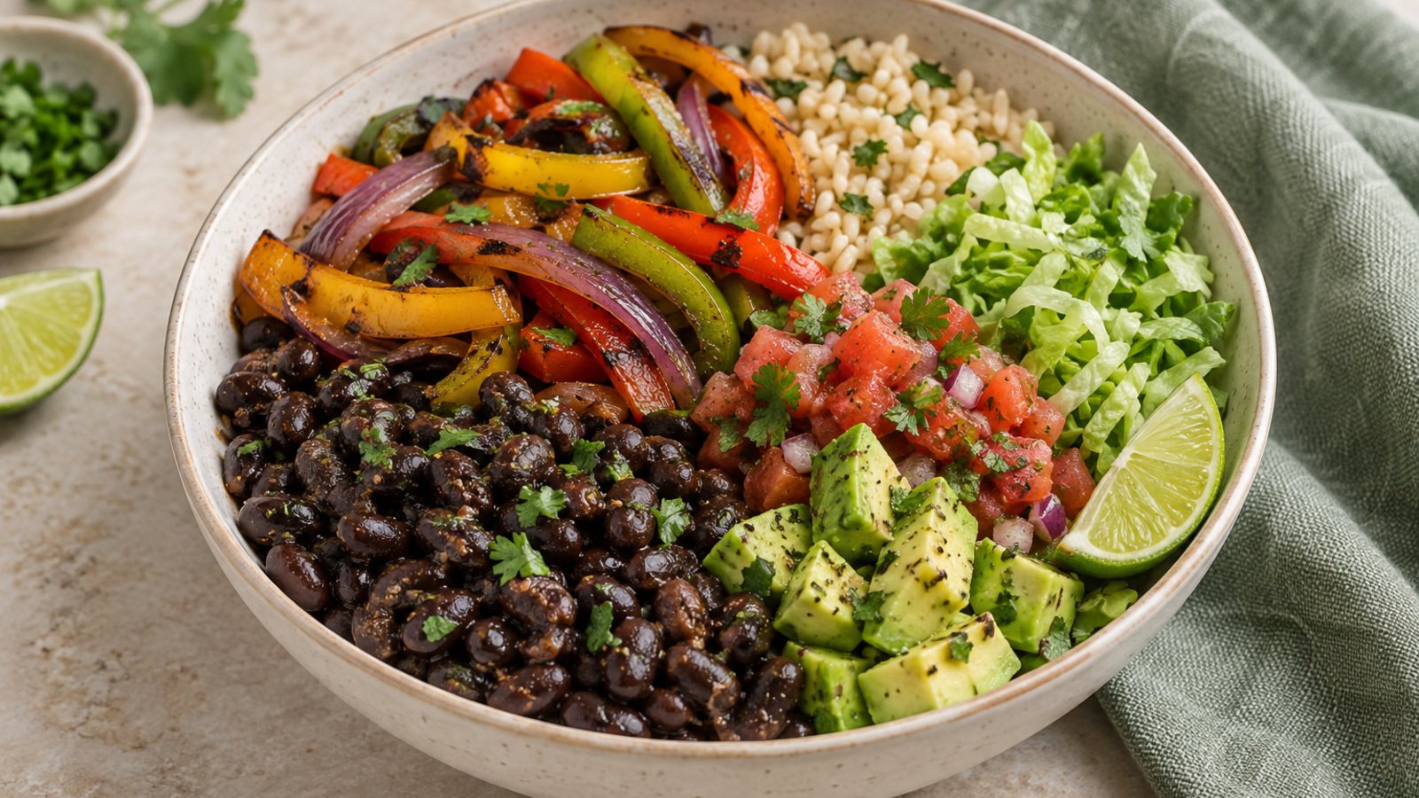 Black Bean Fajita Bowl