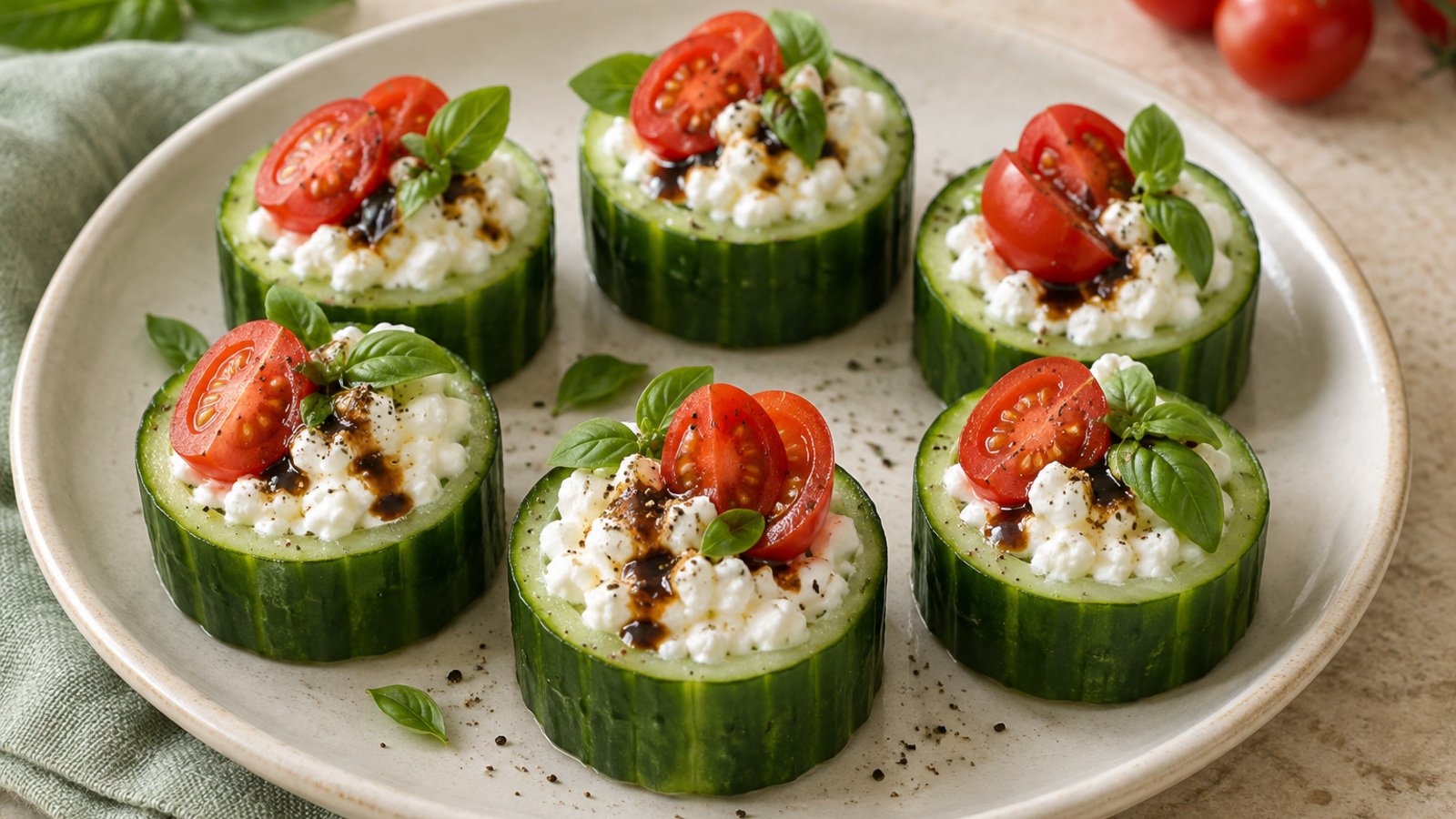 Caprese Cottage Cheese Cups