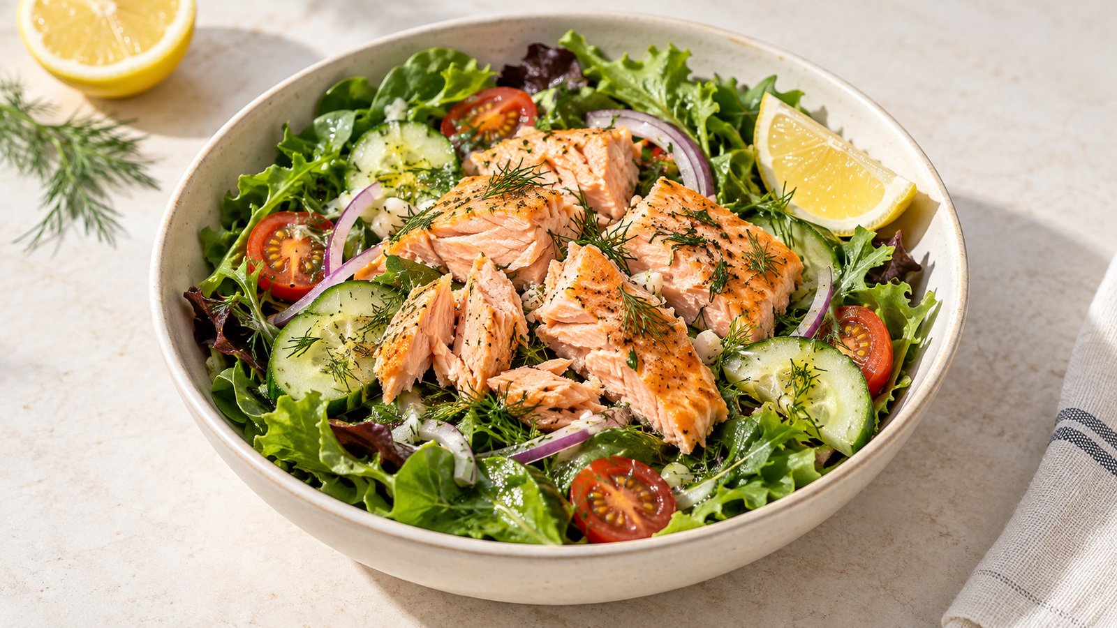 Lemon Dill Salmon Salad