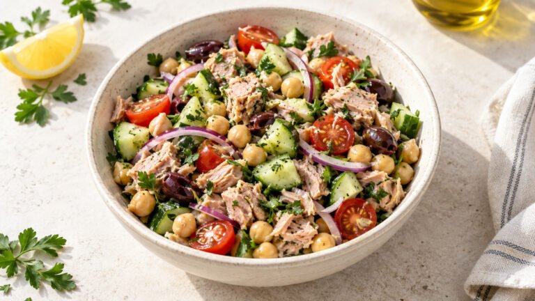 Mediterranean Chickpea Tuna Salad