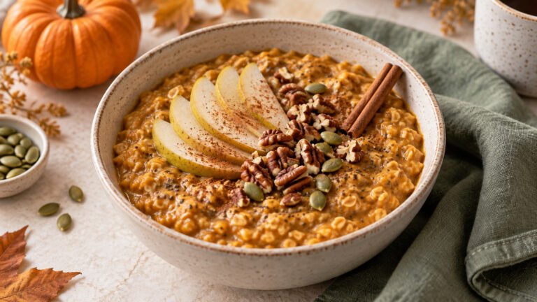 Pumpkin Spice Chia Oatmeal