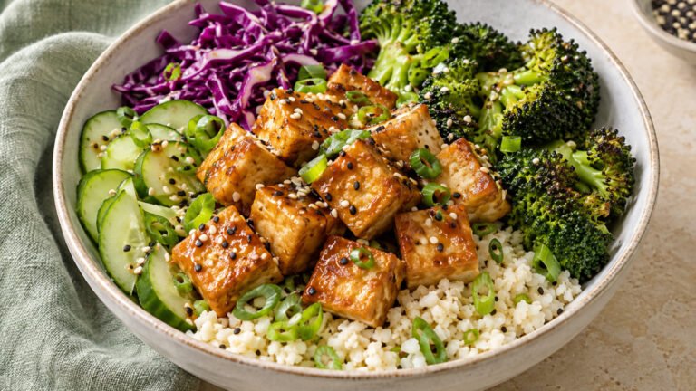 Sesame Tofu Broccoli Bowl