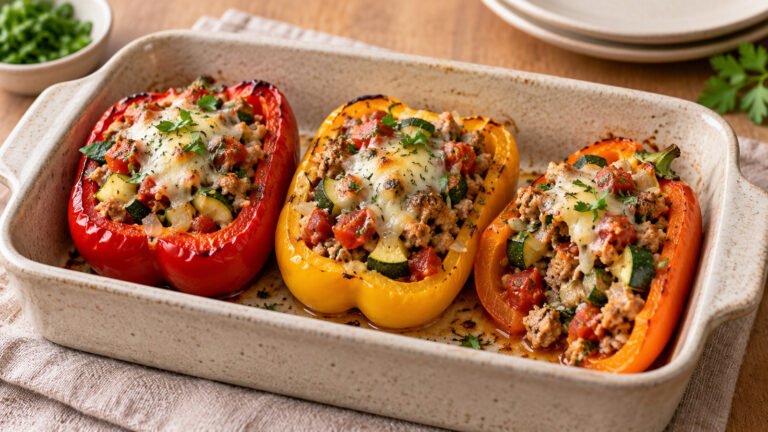 Stuffed Bell Peppers with Turkey