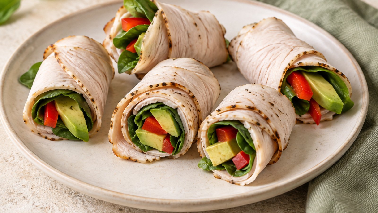 Turkey Avocado Roll-Ups