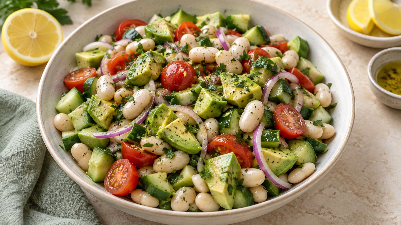 White Bean Avocado Salad