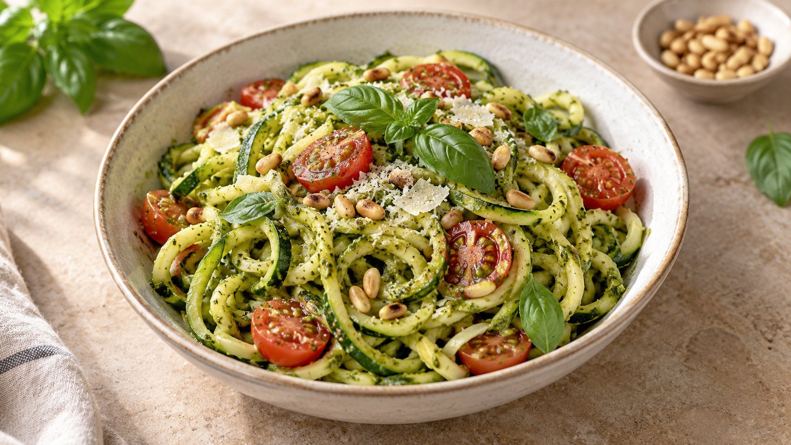 Zucchini Noodles with Pesto